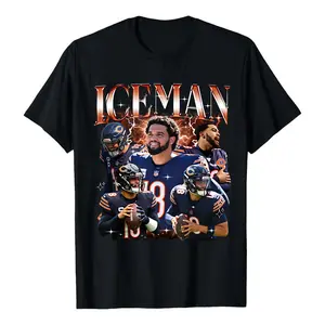 100% Cotton Caleb Williams ICEMAN Retro Bootleg T-Shirt, Game Day Number 18 Football Graphic Tee, Unisex 7 Style Design, Football Lover Gift