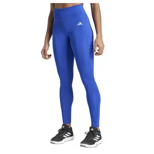 adidas Womens Optime Essentials Stash Pocket Full Length Leggings Training Casual - Blue