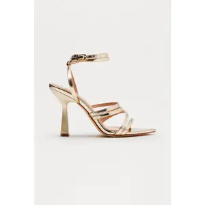 Affinity Ankle Strap Heels - Gold
