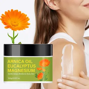 100g - Arnica Oil Joint Skin Cream - Magnesium & Eucalyptus Formula Soothing - 72 Hours Deep Moisturization - Gentle Care for All Skin Types - Body Care