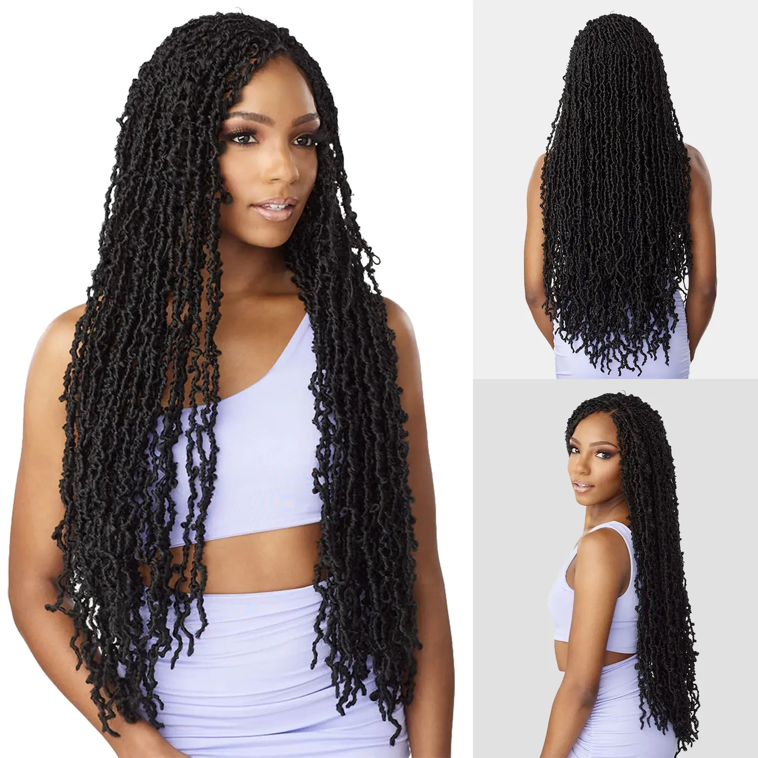 Sensationnel Lulutress 3X Distressed Locs 26", Pre-Looped Kinky Textured Crochet Dreads, Synthetic Hair Extensions (36 Strands)