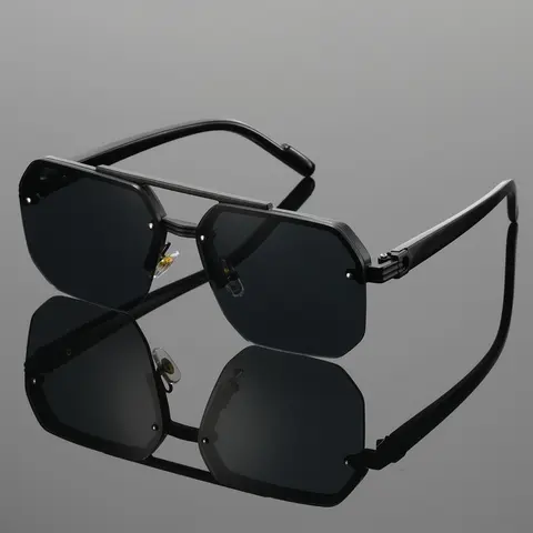 Classic Style Cool Men's Sunglasses, Suitable for Driving, Camping & Business Casual, Fashionable Eyewear, Modern Trendy Sunglasses, Plastic Frame Sunglasses