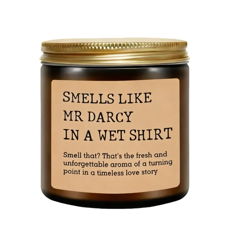 Mr Darcy Scented Candle - Candle Scents Floral Scented Pride and Prejudice Gifts for Women, Men - Bookish, Reading, Literary, Book Lovers Gifts for Jane Austen Fans - Funny Christmas, Birthday Decor for Readers, Bookworm, Librarian