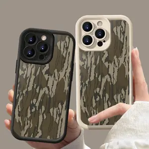 Vintage Camouflage Pattern Phone Case, TPU Shockproof Phone Protective Cover, Fashion Phone Accessories Compatible with iPhone17 16 15 14 13 12 11 Pro Max, Casing, Mother's Day Gifts.QXB482