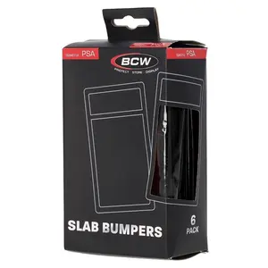 PSA Slab Bumpers 6-Pack Premium Black Edge Protectors for Graded Cards Ideal for Pokémon Sports Collectors and Sellers