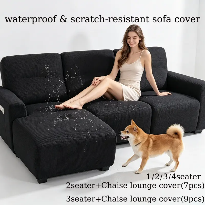Waterproof Scratch Resistant Sofa Cover Set Washable Sofa Cover Washable Sofa Slipcover Budget Friendly Home Decor Protects Furniture from Pets Kids and Spills Waterproof Sofa Covers