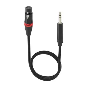 Premium XLR to 1/4 Cable, XLR Female to 6.35mm TRS Quarter Inch Cord, 2-Meter Single Pack,OxygenFree Copper, Ideal for Speaker Amplifier, Recording