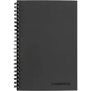 Cambridge Limited Business Notebook with QuickNotes, Legal Ruled Paper, 5" x 8", 80 Sheets, Flexible Soft Touch Cover, Wirebound, Gray (06096)