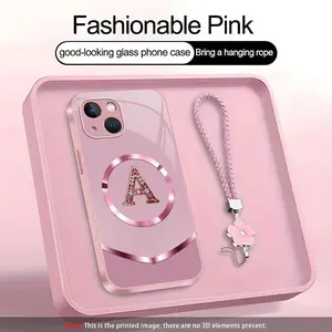 Suitable for [iPhone 15 Plus] high-end MagSafe phone case🥰，and comes with a complimentary four-leaf clover lanyard—choose from all 26 letters.YM99