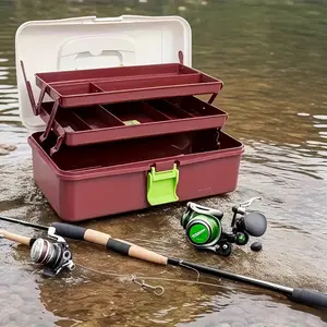 Multifunctional 3-Tier Storage Box, Heavy-Duty Large Capacity Fishing Gear Organizer, Ideal Gift for Fishing Enthusiasts, Multifunctional Fishing Accessories