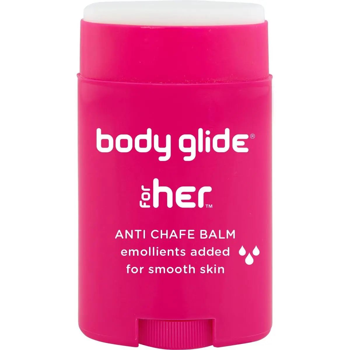 Body Glide For Her Anti Chafe Balm | Chafing stick with added emollients | Great for dry, sensitive skin and/or sensitive areas | Use on chest, bra, butt, groin, arm, and thigh chafing | 1.5oz