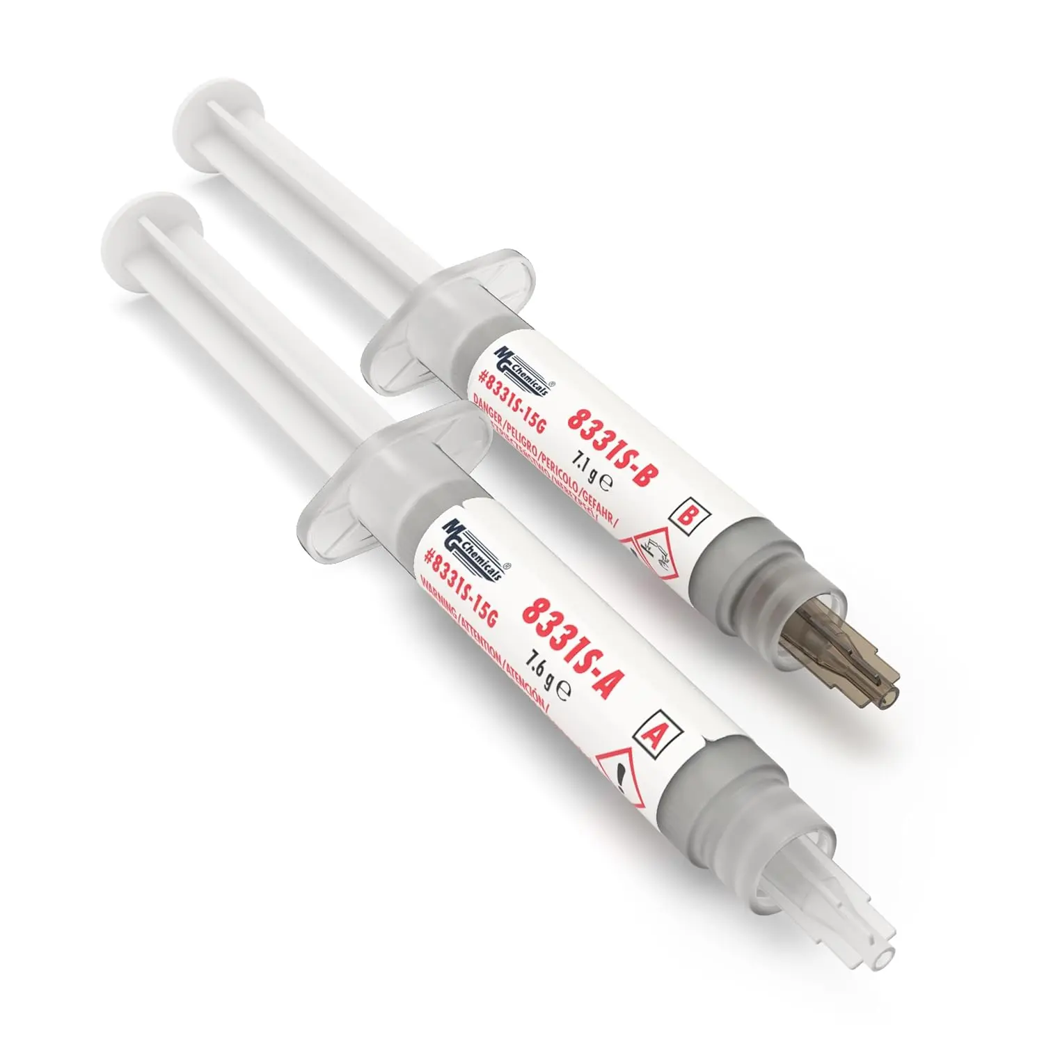 MG Chemicals 8331S Silver Epoxy Adhesive - High Conductivity, 4 hr. Working time, 15 g, 2 Dispeners (8331S-15G)