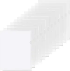 Clear Folders Sleeves Plastic Documents Project Pockets 12 Pack, Fits Letter Size 8.5x11 Paper
