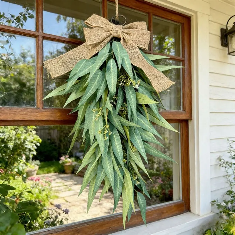 Simulated hanging ivy branches, Outdoor faux plants, Fake Hanging Plants, realistic greenery in silk/plastic, suitable for indoor and outdoor wedding, birthday party, garden table decorations, seasonal home decor, cascading artificial flowers