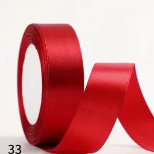 2.5cm Wide 25 Yard Colorful Ribbon, Satin Gift Wrapping Ribbon, Wedding Decoration, Car Silk Ribbon, Baking Ribbon, Party Decor, Soft Ribbon Wrap