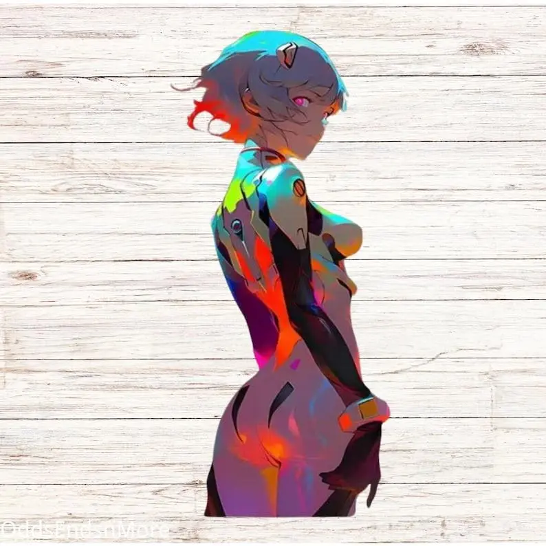 Rei Ayanami Sticker,Neon Genesis Evangelion Sticker,Anime Stickers,Laptop Decals,Vinyl Stickers,Laser Stickers,Waifu Sticker