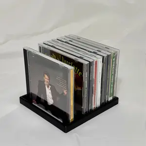CD Storage Rack Organizer, Durable Plastic Design, Holds Multiple Cds, Ideal for Home & Office Organization, Space-Saving Solution