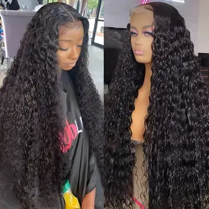 Lemoda 210% Density 13x6 Full Lace Frontal Virgin Human Hair Wigs 15A Water Wave 13x6 HD Lace Front Wigs Deep Wave Human Hair Wig Wet and Wavy Wig Pre Plucked With Natural Hairline summerwins