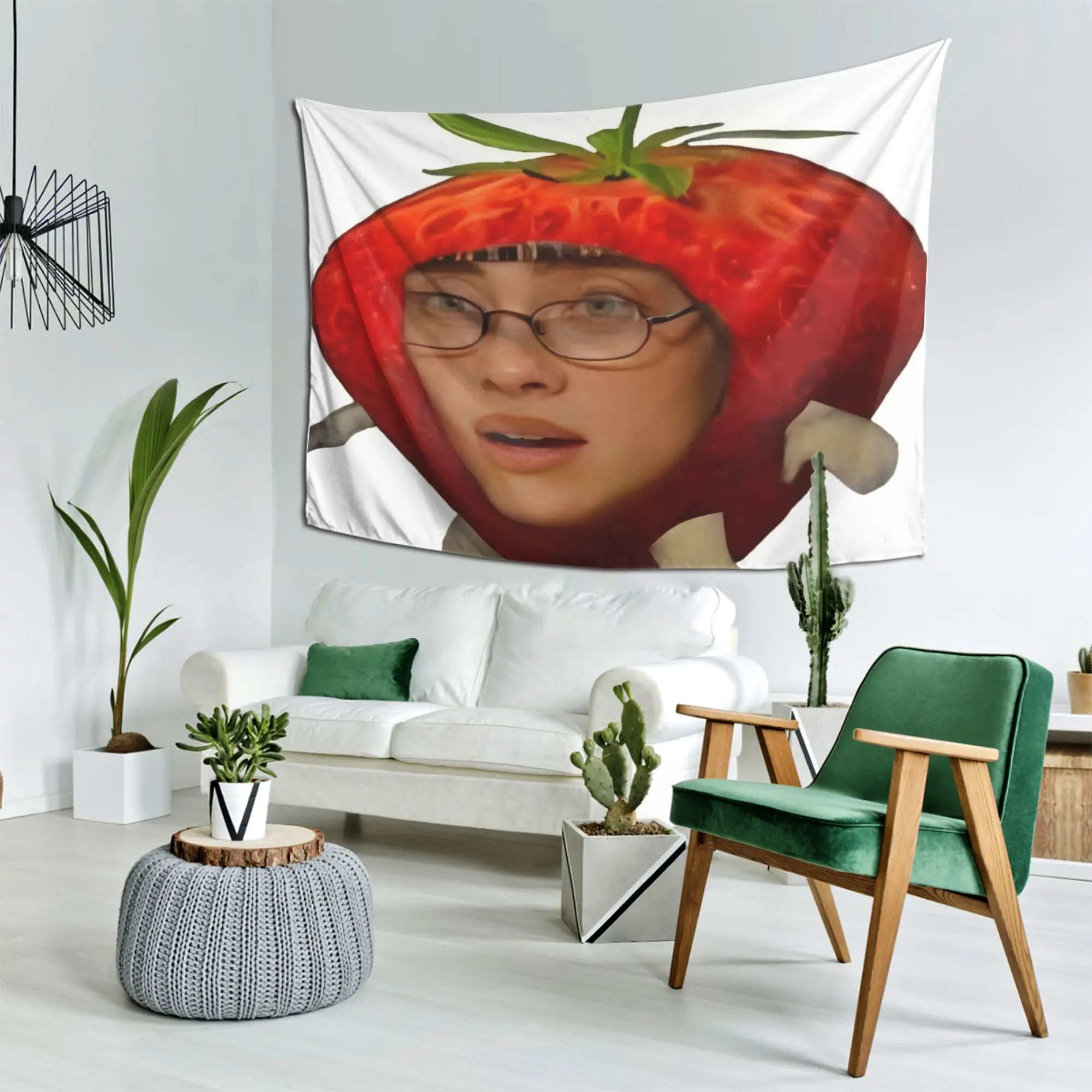 Blohsh Inspired Creative Art Tapestry with a minimalist and unique design, crafted from soft and skin‑friendly material. Suitable for various indoor and outdoor scenarios, it can serve as multi‑functional wall art decoration for bedrooms and living rooms.