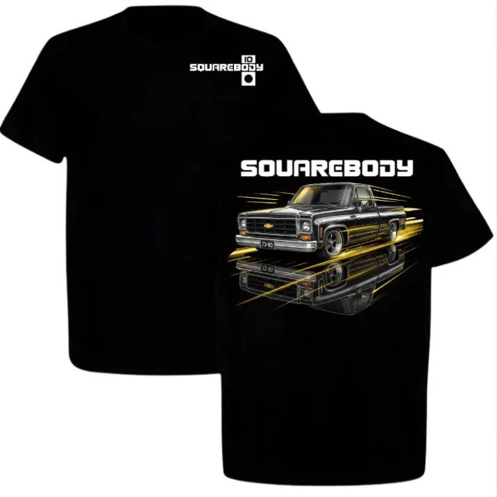 Men's Chevy Squarebody C10 Tshirt - Vintage 73-80 Truck Graphic Tee - Classic Chevrolet Pickup Enthusiast Apparel - Retro Car Guy Gift