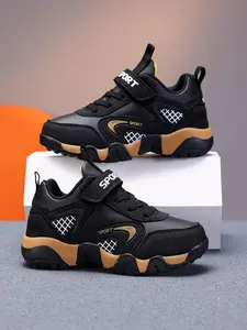 Sporty Running Shoes, Athletic Shoes, Sports Athletic Shoes, Boys' Magic Tape Design Easy Wear, Suitable for School Activities and Daily Use, All Seasons