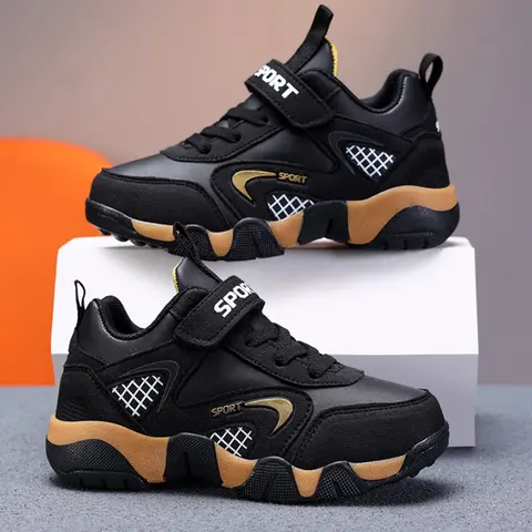 Sporty Running Shoes, Colorblock Sport Shoes, Boys' Magic Tape Design Easy Wear, Suitable for School Activities and Daily Use, All Seasons