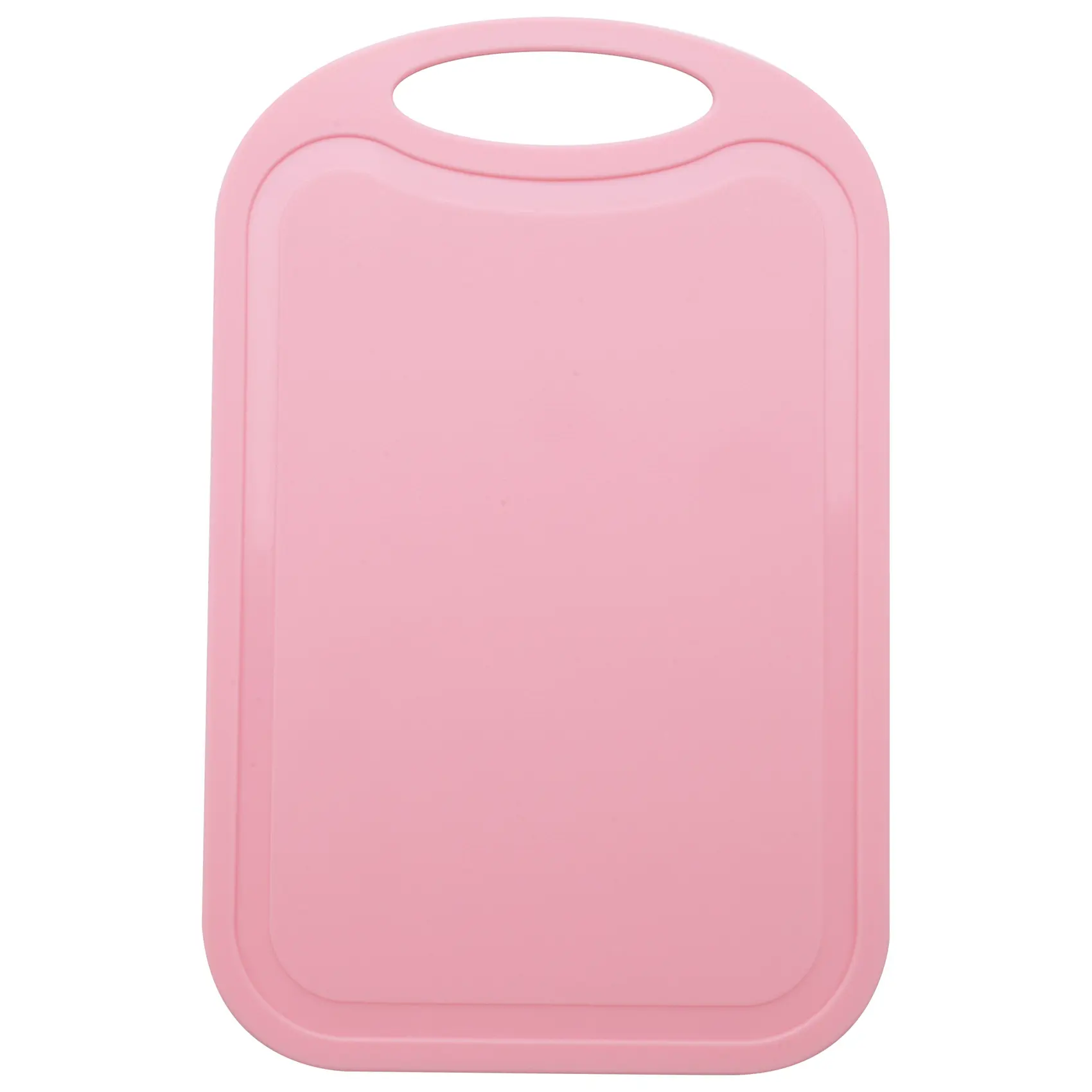 Pink Plastic Chopping Board - Durable Kitchen Chopping Board, Non-Slip, Anti-Overflow, with Hang Hole for Meat and Vegetable Preparation, Durable Chopping Board