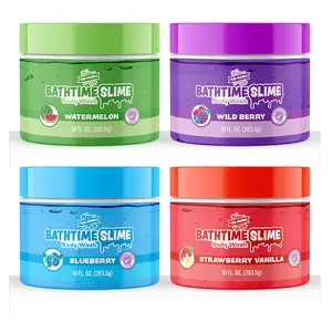 Tub Works Bathtime Slime Kids Body Wash 4-Pack 10oz Each Fun Gooey Texture with Fruity Scents Dermatologist Tested Sensory Play for Toddlers & Kids - Cleanser