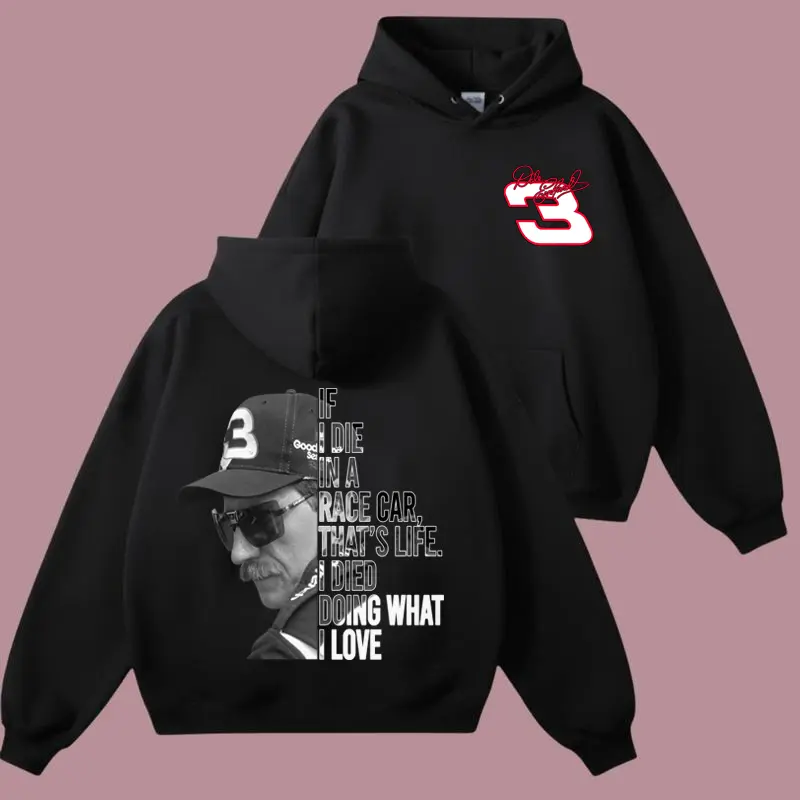 Dale Earnhardt 2 Sided Hoodie, Vintage Nascar Sweater, Graphic Unisex Racing Shirt, Lovers Racing, Full Size Full Color