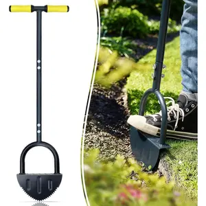 Multi-Functional Garden Flat Shovel.ennvaofficial serrated lawn trimmer, half-moon lawn trimmer with T-handle, long-handled step-by-step trimmer for walkways and lawns, 38inch