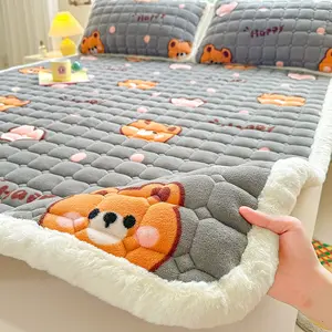 Soft Plush Dorm Bed Matress, Foldable Design with Elastic Straps at Corners, Ideal for Home & Dorm Use, Only Mattress (no Pillowcase), Folding Mattress