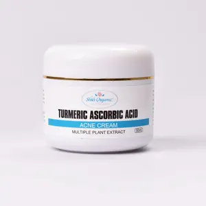 Sha's Organic Skincare Turmeric Blend Acne Clearing Cream, Natural Retinol Alternative Topical Solution for Face & Body, Clear Moisturizing Pore Repair Acne Clearing Product, Acne Clearing Products