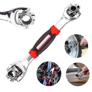 52-in-1 Universal Combination Wrench Set with 360° Rotating Head - Multifunction Socket Wrench & Spanner Tool Kit for Home, Auto, and Car Repair - Heavy Duty Mechanic Tools