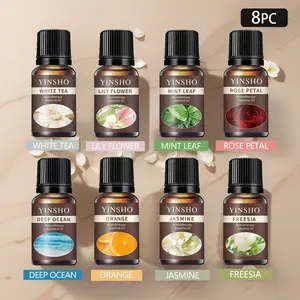 8pcs Aromatherapy Essential Oil Set, 10ML Bottles for Fragrance Oil Diffusers & Candles, Home Fragrances Car Air Freshener Gift, Aromatherapy Oils, Birthday Holiday Party Present