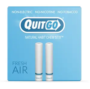 QuitGo Fresh Air Habit Chew Stick – Plastic Reusable Natural Aid Straw to Curb Cravings & Breathe Freely