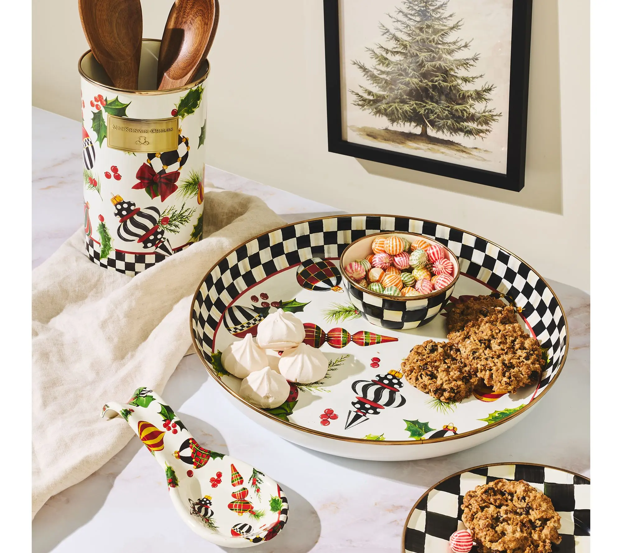 MacKenzie- Childs Deck the Halls Spoon Rest