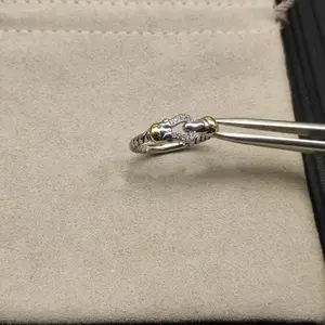 2025 New S925 Sterling Silver 2mm Buckle Diamond Ring - 925 Stamp Neutral Retro Hip-Hop Fashion Jewelry Gift