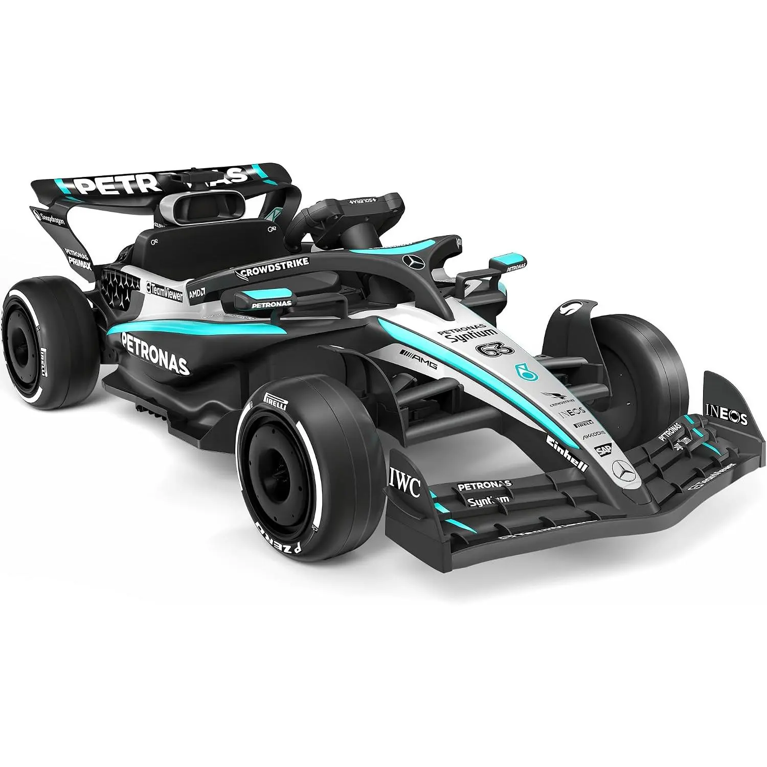 First Ride On 12V Licensed Mercedes-AMG F1 W16 Ride on Car, Ride on Toys with Remote Control, 70W Power Output, LED Lights & Music, Kids Electric Vehicle with Spring Suspension, Durable Wheels