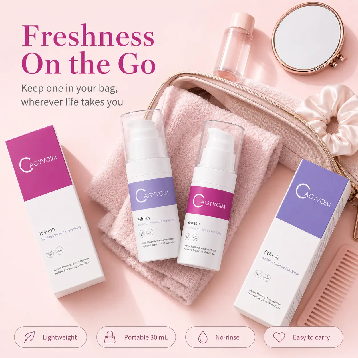 Daily Feminine Intimate Cleanser Mist Spray Bottle - No Rinse, pH Balanced, Gentle Odor Control, Refreshing Comfort for Adults with All Skins, Perineal Care, Hydrating, Portable Size, Cleansing, Avoid Contact With Eyes, Discontinue Use If,