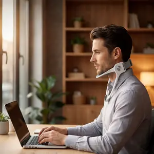 NECK RESET Adjustable Neck Support Brace | Posture Corrector for Desk Work, Phone Use & Pain Relief