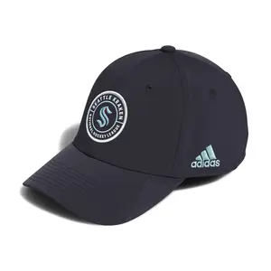 Seattle Kraken Adidas Circle Poly Structured Flex Hat