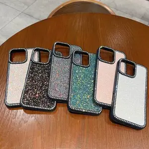 Luxury Glitter Sequins Diamond Case For iPhone 17 11 12 13 14 15 16 Pro Max Plus Sparkle Rhinestone Shockprook Soft Bumper Cover