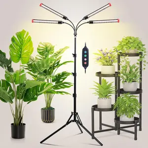 Grow Light with Stand and Timer 4,8,12,16,20 Hr, 36 Watt Standing Tall  Light for Bonsai Tree, Seed Starting, 24"-64" Adjustable Tripod Stand  Growing Lamps