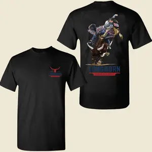 Longhorn Texas Wild West TShirt – Bull Rider Rode'o Graphic Tee, Western Cowboy TShirt, Soft Cotton Comfort, Vintage Country Style for Men .