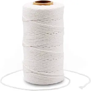 Tangle-Free 2MM Natural Cotton Bakers Twine, 328 ft White String for DIY Crafting, Gift Wrapping