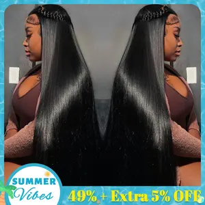 Bling Hair Straight 13x6 Hd Lace Front Wigs Human Hair 180 Density 13x4 Transparent Lace Frontal Wigs with Baby Hair Natural Hairline Long Straight for Black Women Natural Color #Summervibes