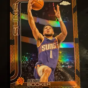 Topps Chrome NBA Devin Booker Basketball Refractor Phoenix Suns Trading Card