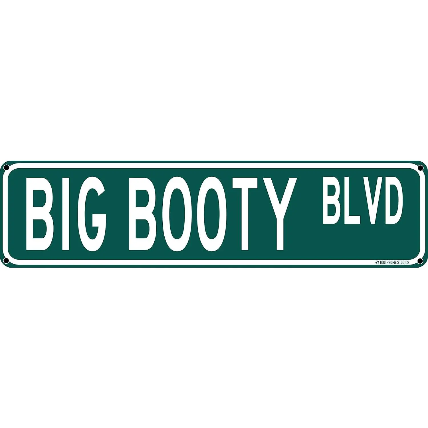 Big Booty Blvd Funny Street Sign - 16"x4" Inappropriate Humor Wall Art, Unique Funky Quirky Home Decor, Mens Room Decor, Room Decorations for Bar College Dorm Plaques & Signs, Dorm Room Decor, College Dorm Decor