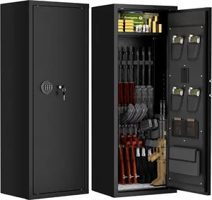 INTERGREAT 14-16 Gun Safe, Large Gun Safe for Rifles and Pistols, Quick Access Rifle Safe with 3 Removable Gun Racks and 4 Pistol Pockets, Digital Gun Cabinet with Dual Alarm and Mute Mode