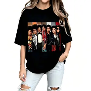 Percent Cotton Fashion Statement T-Shirt Michael Jackson Evolution Design Summer Wear Gift For Music Lovers# Michael Jackson# Jaafar Jackson# biopic# music legend 95G